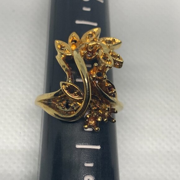 4ct Vintage Salesman Sample  ELECTRO PLATED  UNMARKED Women’s Size 7 Rings - Picture 6 of 11